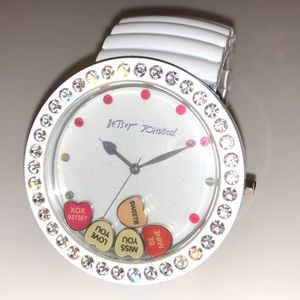 Betsey Johnson Candy Heart Novelty Watch Bracelet